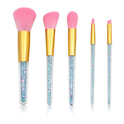 5 transparent handle makeup brushes 5 transparent handle makeup brushes